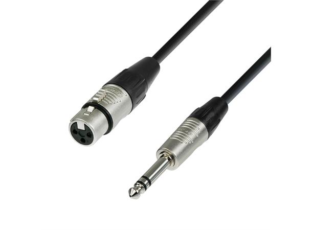 AH Mik.Kabel XLR - 6.3 mm 3p - 3,0 m XLR Hun - 6.3mm 3p Han 